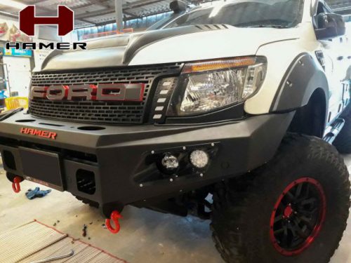 กันชนหน้าของ HAMER รุ่น M-SERIES BULL BAR ( DOUBLE LIGHTS )
