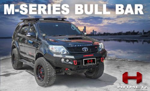 กันชนหน้าของ HAMER รุ่น M-SERIES BULL BAR (DOUBLE LIGHT)