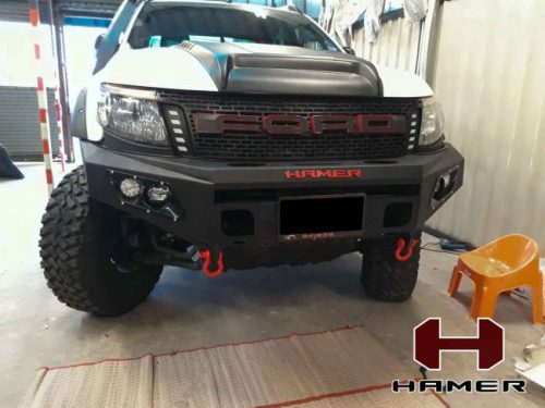กันชนหน้าของ HAMER รุ่น M-SERIES BULL BAR ( DOUBLE LIGHTS )