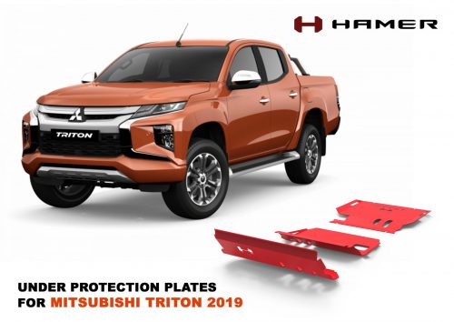 HAMER ชุดแผ่นเหล็กปกป้องรถ SKID PLATE ของรถ MISUBISHI TRITON MR ปี2019+