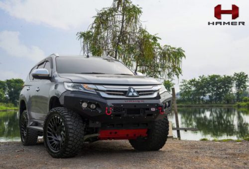 HAMER ชุดแผ่นเหล็กปกป้องรถ SKID PLATE ของรถ MISUBISHI PAJERO ปี2016-2019