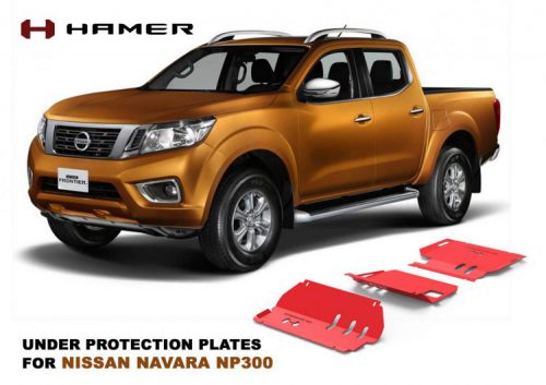HAMER ชุดแผ่นเหล็กปกป้องรถ SKID PLATE ของรถ NISSAN NAVARA NP300 ปี2015-2019