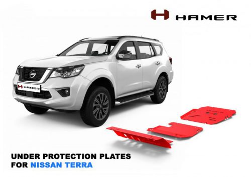 HAMER ชุดแผ่นเหล็กปกป้องรถ SKID PLATE ของรถ NISSAN TERRA